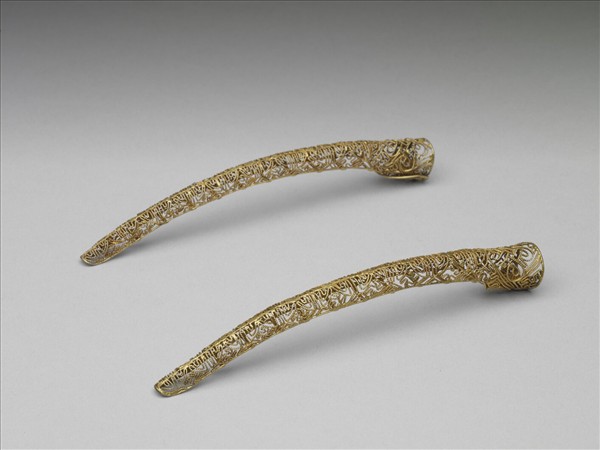 銅鍍金纍絲壽字紋指甲套