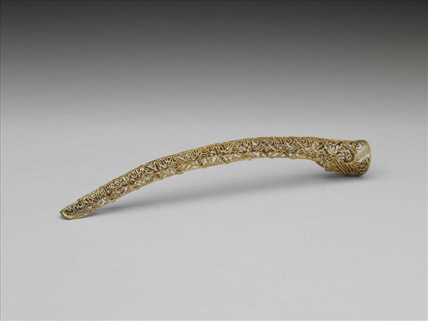 銅鍍金纍絲壽字紋指甲套