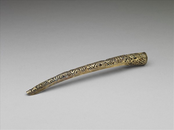 銅鍍金鏤空福壽萬年指甲套