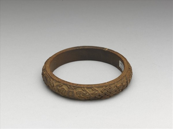 茄楠木雕八寶鐲