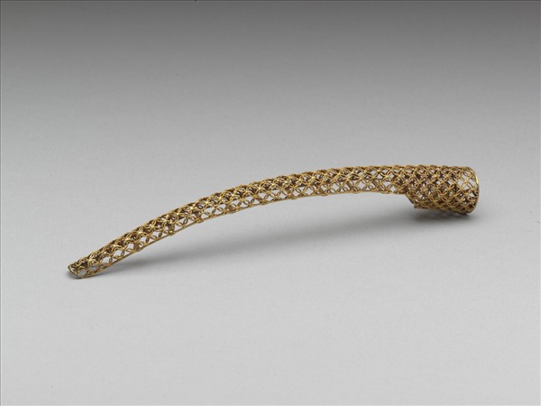 銅鍍金纍絲錢紋指甲套