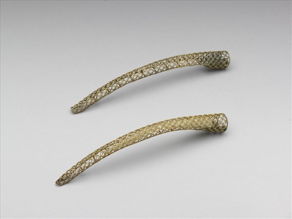 銅鍍金纍絲錢紋指甲套