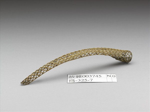 銅鍍金纍絲錢紋指甲套