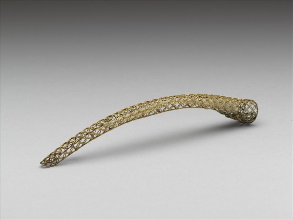 銅鍍金纍絲錢紋指甲套