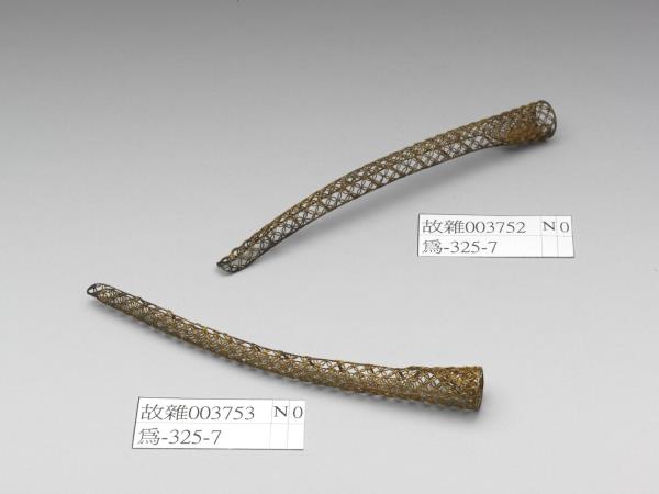 銅鍍金纍絲錢紋指甲套