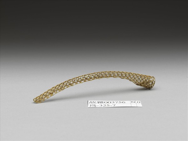 銅鍍金纍絲錢紋指甲套