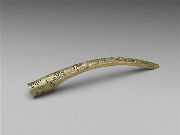 銅鍍金鏤空福壽萬年指甲套