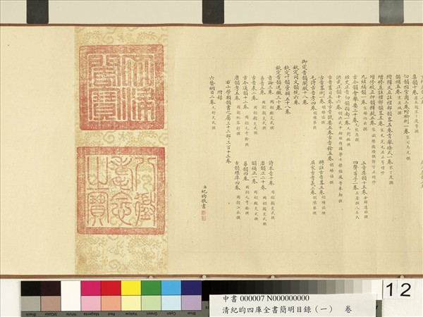 清紀昀欽定四庫全書簡明目錄（經部）　卷