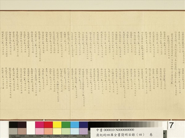 清紀昀四庫全書簡明目錄（集部）　卷