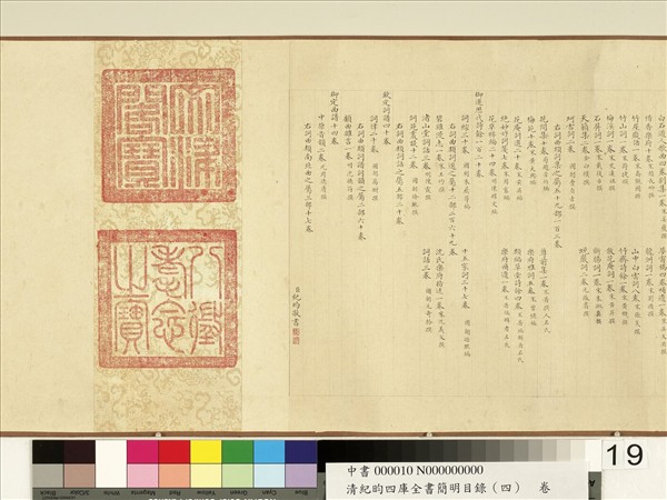 清紀昀四庫全書簡明目錄（集部）　卷