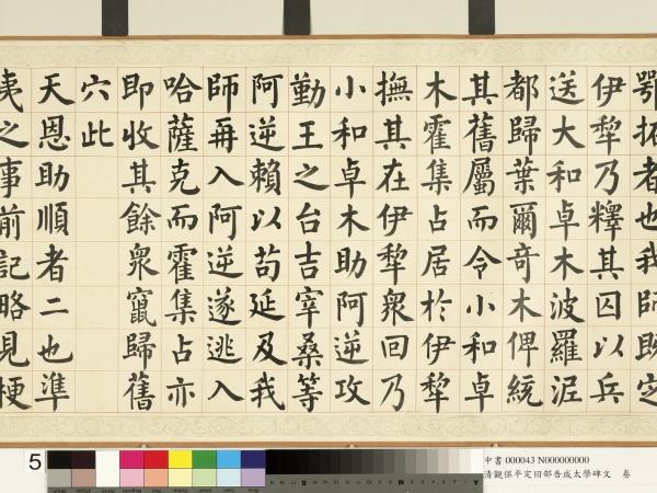 清觀保平定回部告成太學碑文　卷