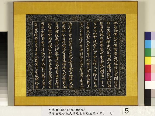 清鄭大進佛說無量壽莊嚴經（三）　冊