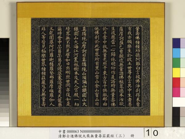 清鄭大進佛說無量壽莊嚴經（三）　冊