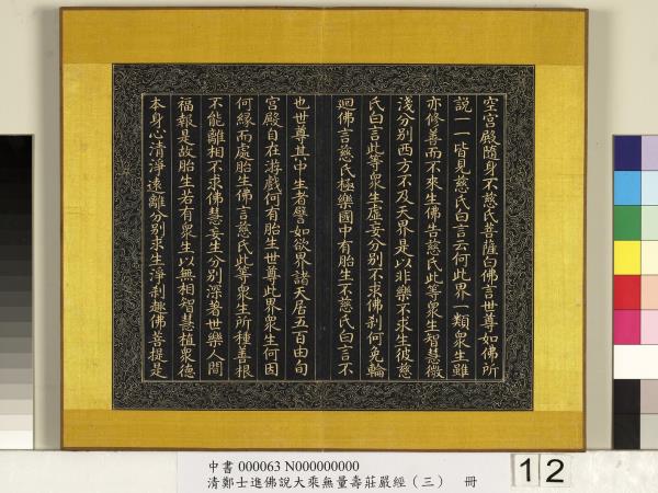 清鄭大進佛說無量壽莊嚴經（三）　冊