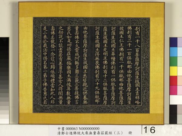 清鄭大進佛說無量壽莊嚴經（三）　冊