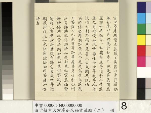 清于敏中大方廣如來祕密藏經（二）　冊