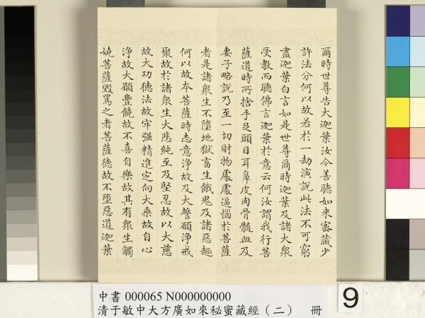 清于敏中大方廣如來祕密藏經（二）　冊