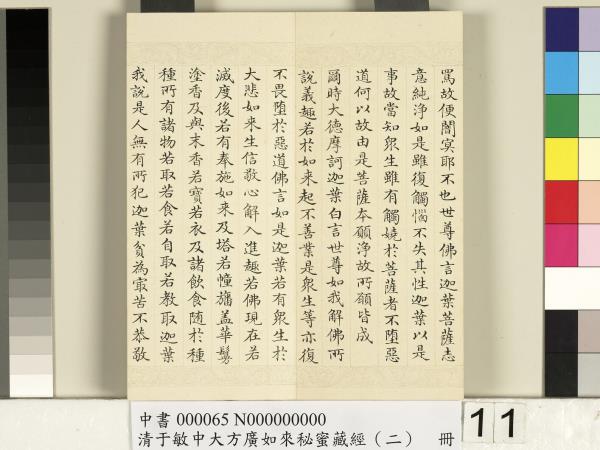 清于敏中大方廣如來祕密藏經（二）　冊