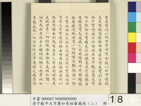 清于敏中大方廣如來祕密藏經（二）　冊