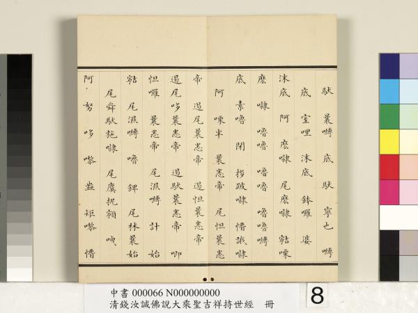 清錢汝誠佛說大乘聖吉祥持世經　冊