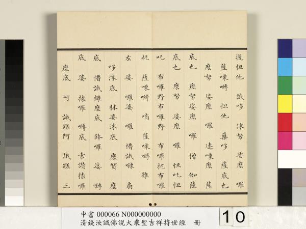 清錢汝誠佛說大乘聖吉祥持世經　冊