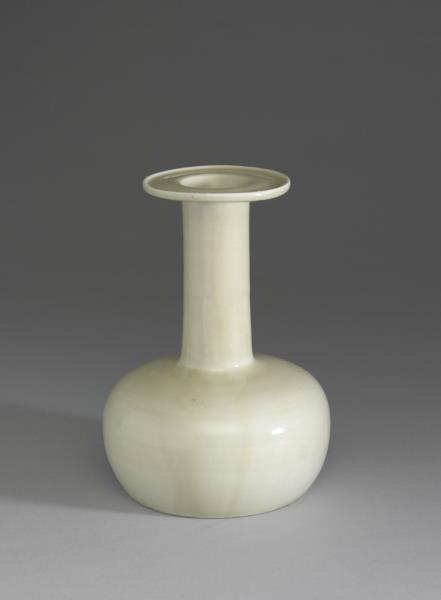 定窯 白瓷盤口紙槌瓶