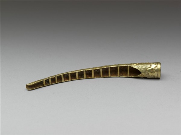 銅鍍金盤長團壽指甲套