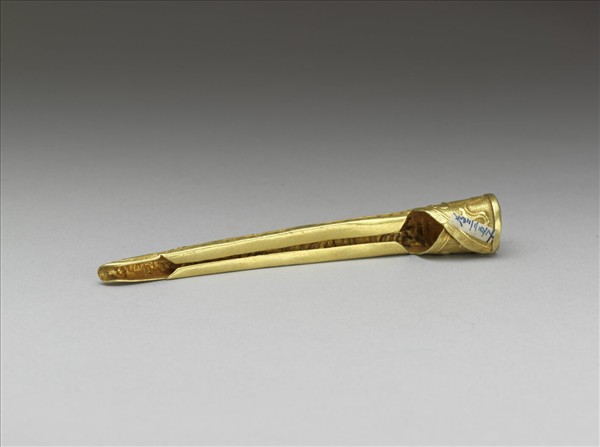 銅鍍金囍字蝴蝶紋指甲套