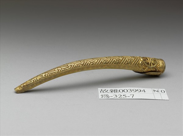 銅鍍金萬壽指甲套