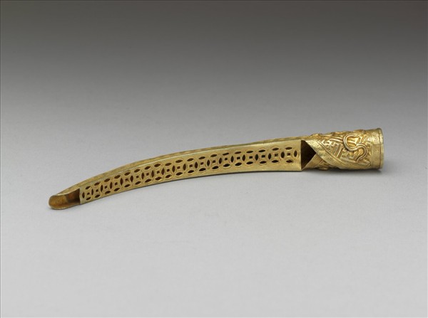 銅鍍金萬壽指甲套