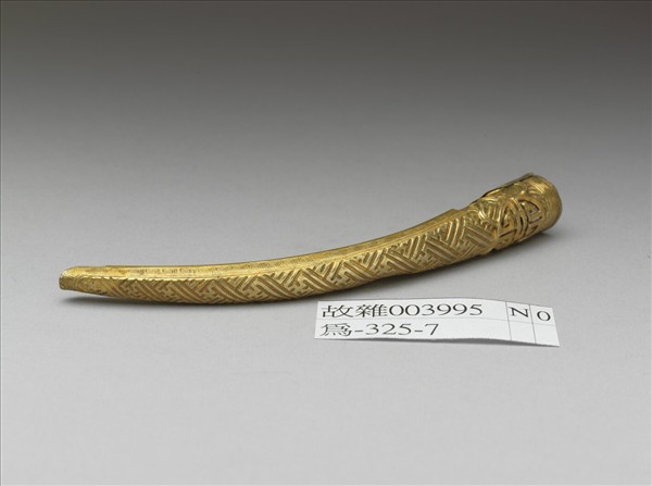 銅鍍金萬壽指甲套