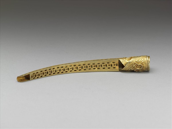 銅鍍金萬壽指甲套