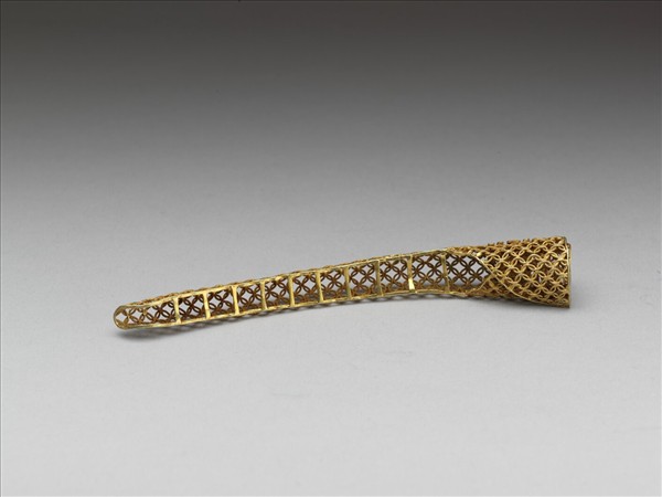 銅鍍金點翠雙囍鏤空古錢紋指甲套