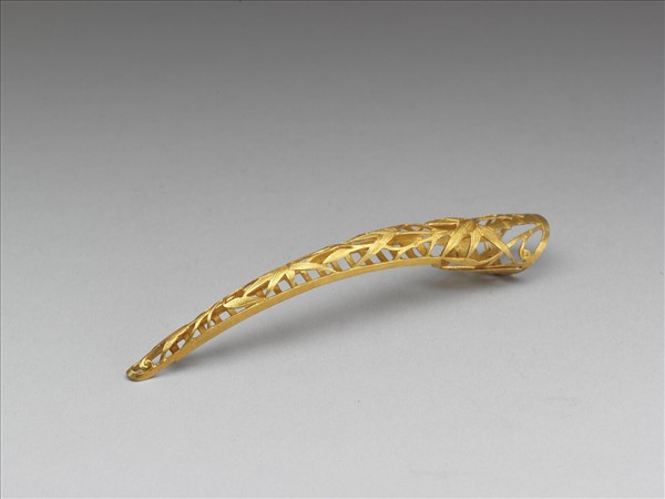 鎏金鏤空竹葉紋指甲套