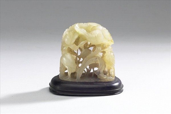 汀渚鷺鷥紋玉頂