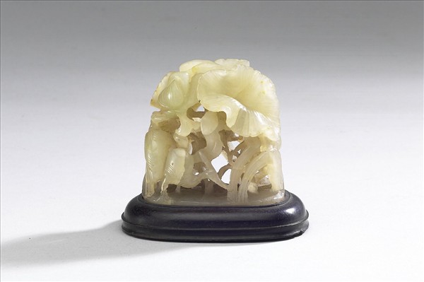 汀渚鷺鷥紋玉頂