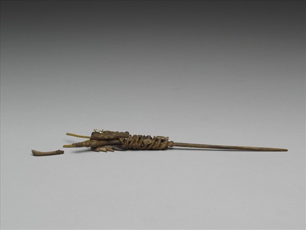 檀香木雕龍耳挖簪