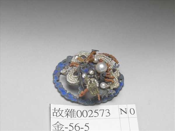 內填琺瑯蟠龍面簪