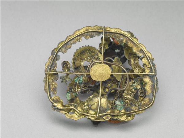 內填琺瑯蟠龍面簪