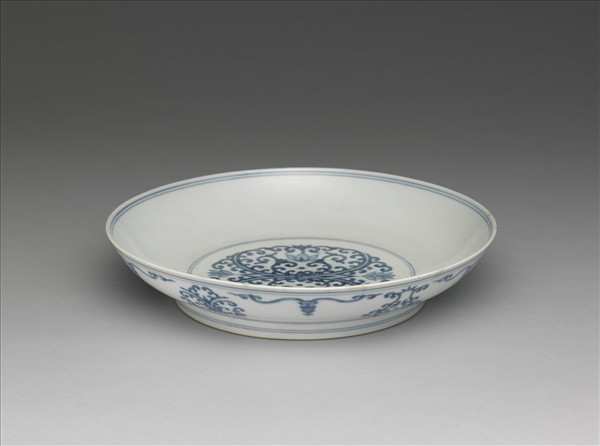 青花花卉紋盤