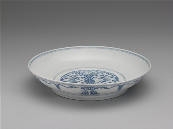 青花花卉紋盤