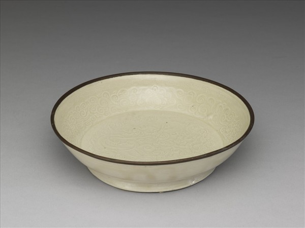 定窯 印花螭文洗