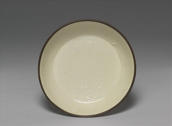 定窯 印花螭文洗