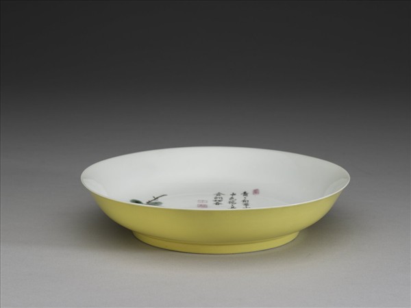 琺瑯彩松梅圖盤