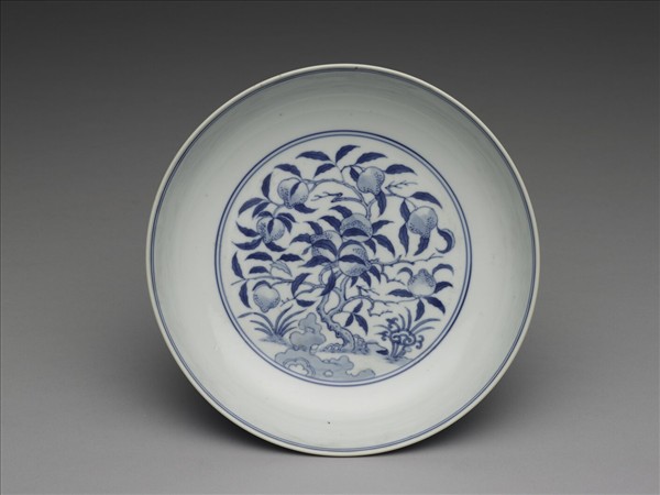 青花雲鶴紋盤