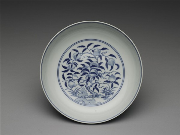 青花雲鶴紋盤