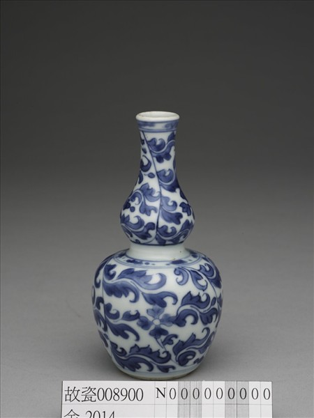 青花花卉紋葫蘆瓶