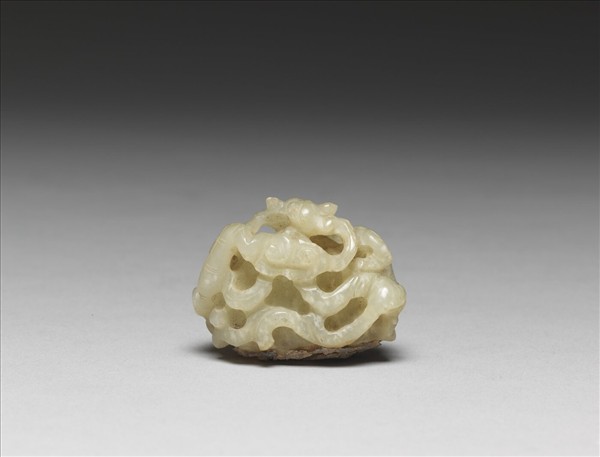 螭虎啣芝紋玉頂