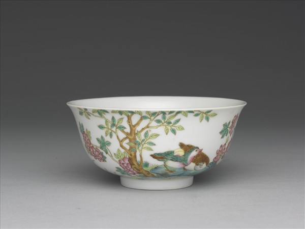 琺瑯彩芙蓉鴛鴦圖碗