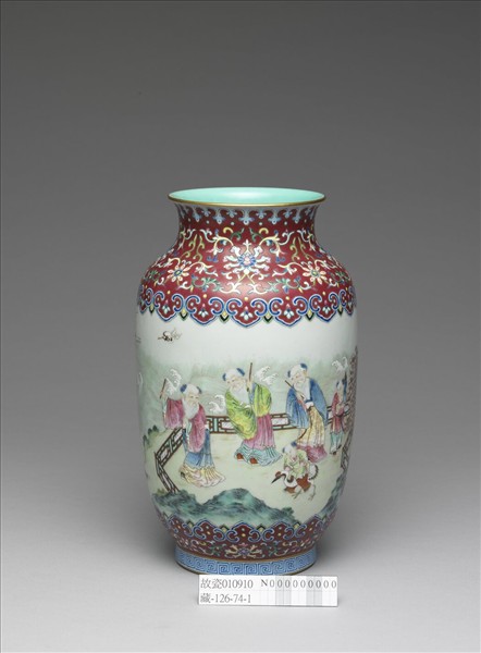 粉彩海屋添籌圖瓶